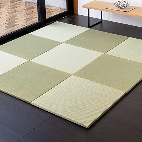 こうひん 縁なし 置き畳 ユニット畳 『オッチ 70』12枚セット 70×70cm 中国産い草 厚さ2.5cmの【本格タイプ】 裏面:防虫・防カビ・防ダニ加工 すべり止め付き 日本製