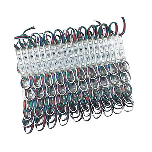 VIPMOON 200Pcs/600LEDs Storefront Lights DC 12V 5050 RGB SMD 3 LED Module Lights Waterproof Light Lamp