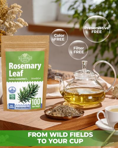 Image of 100 Bags Rosemary Tea Herbal Tea (Salvia Rosmarinus) - 100 Count 1.5g Bags Rosemary Herb Te De Romero