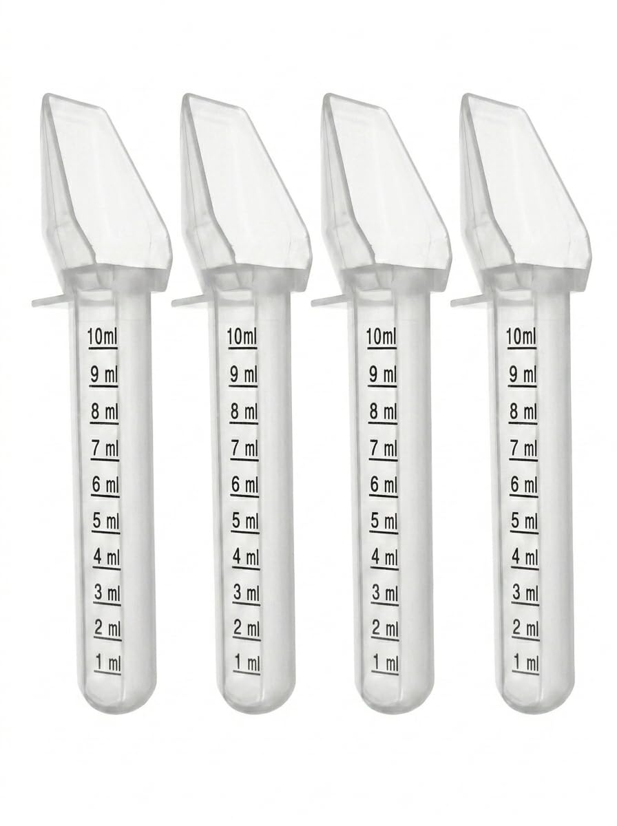 4 Pack Calibrated Medicine Spoon 2 TSP (10 ml) Plastic Oral Liquid Dose Medication Graduated Dispenser for Kids, Baby & Toddler-image-6