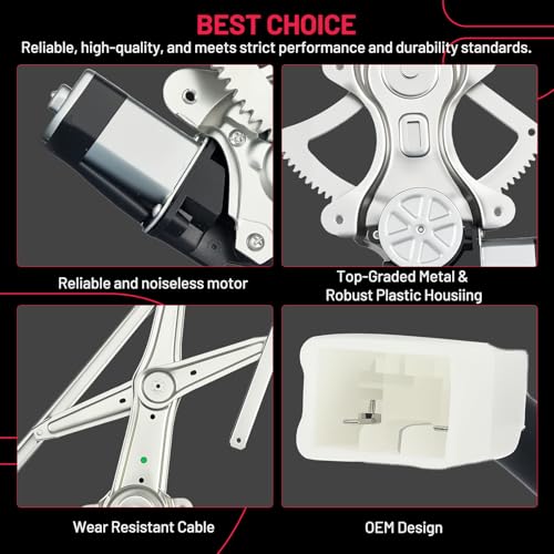 Image of BDFHYK 741-610 Power Window Regulator with Motor Front Left Compatible with Toyota Tacoma 2005-2018