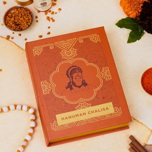 Image of ServDharm Hanuman Chalisa Pocket Size Hardbound Book in Gift Case (Hindi and English Script) with Hanuman Aarti, Sankat Mochan Hanuman Ashtak and Bajrang Baan I 132 pages