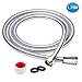 Produktbild Qhui Duschschlauch 1,75m Universal Anti-Twist, Brauseschlauch Edelstahl Chrom Flexibel Explosionsschutz mit Super Biegefähigkeit mit 2 Ringdichtung und 1 Teflonband