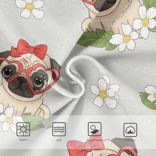 CHIFIGNO Underwear for Boys Cute Cartoon Pugs Cotton Boys' Briefs Soft Printed Underwear Briefs3