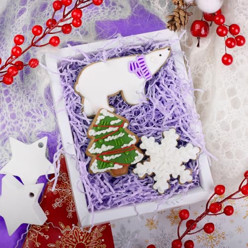 Image of Zankubom 1 /2LB Light Purple Crinkle Cut Paper Shred Filler Great for Gift Wrapping, Light Purple Basket Fillers, Birthday, Gift Wrapping,Halloween Thanksgiving Christmas Party Decor Filling Supplies