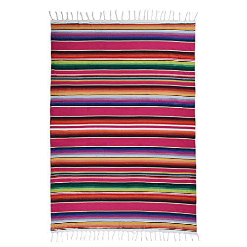 RSTYS Couverture mexicaine, couverture de plage, couverture de parc, couverture mexicaine, couverture de yoga, couverture de plage pour pique-nique, camping, voyage Cover