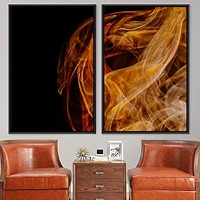 signwin 2 Piece Framed Canvas Wall Art Colorful...