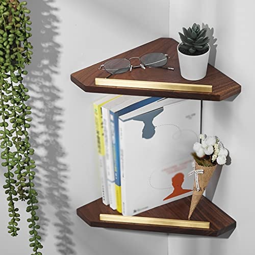 Estante esquinero de madera triangular para organizar el tocador y el baño 5