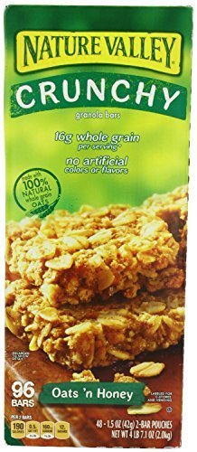 Nature Valley - Barras de granola crujientes Oats 'N Honey, 96 unidades de Oats n Honey Foods