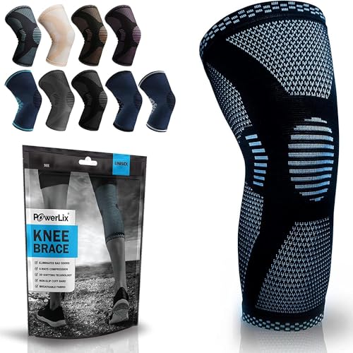 Image of POWERLIX Knee Compression Support Sleeve - Best Knee Brace for Men & Women