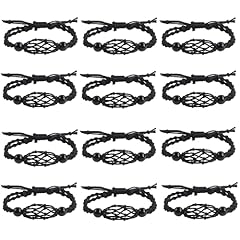 C- 12pcs Black Bracelets