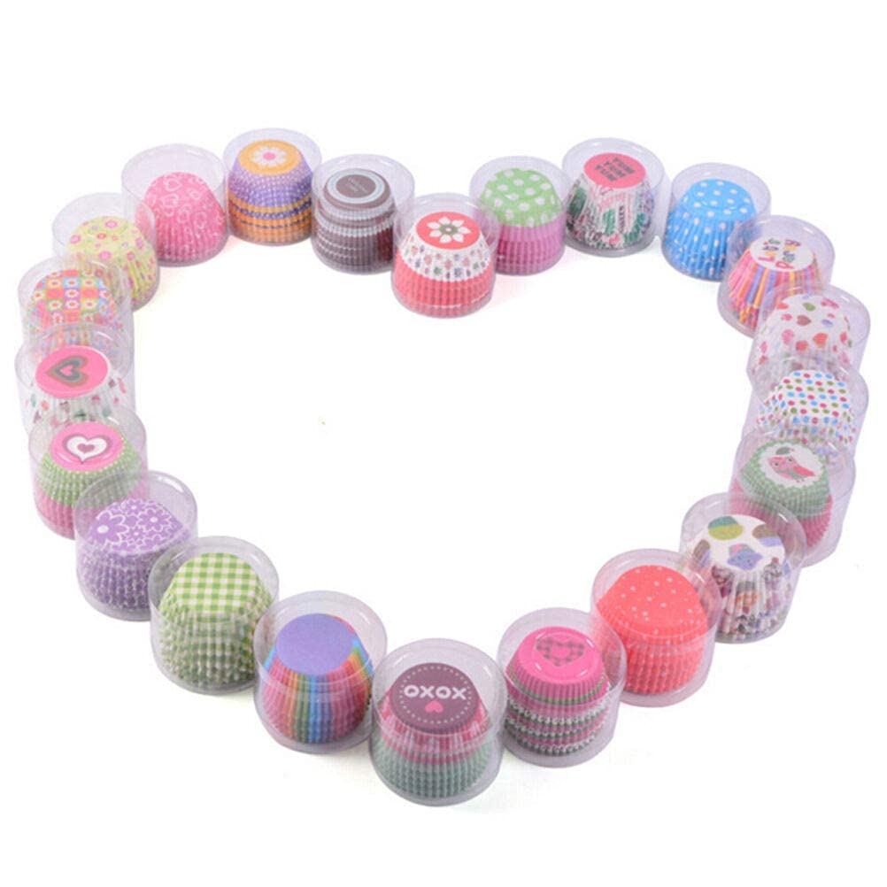 EPARTY-100 Multi Cup 100x Colorful Paper Cake Cupcake Liner Baking Muffin Box Cups Case Tray Mold