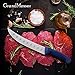 GrandMesser Butcher Knife for Meat Cutting, Curved Cimeter Knife 9 Inch Comfortable Handle, German High Carbon Stainless Steel Blade, Kitchen Knife for Home and Restaurant.