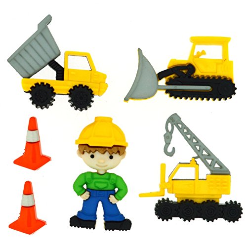 Dress It Up Shaped Novelty Buttons Work Zone - per Pack