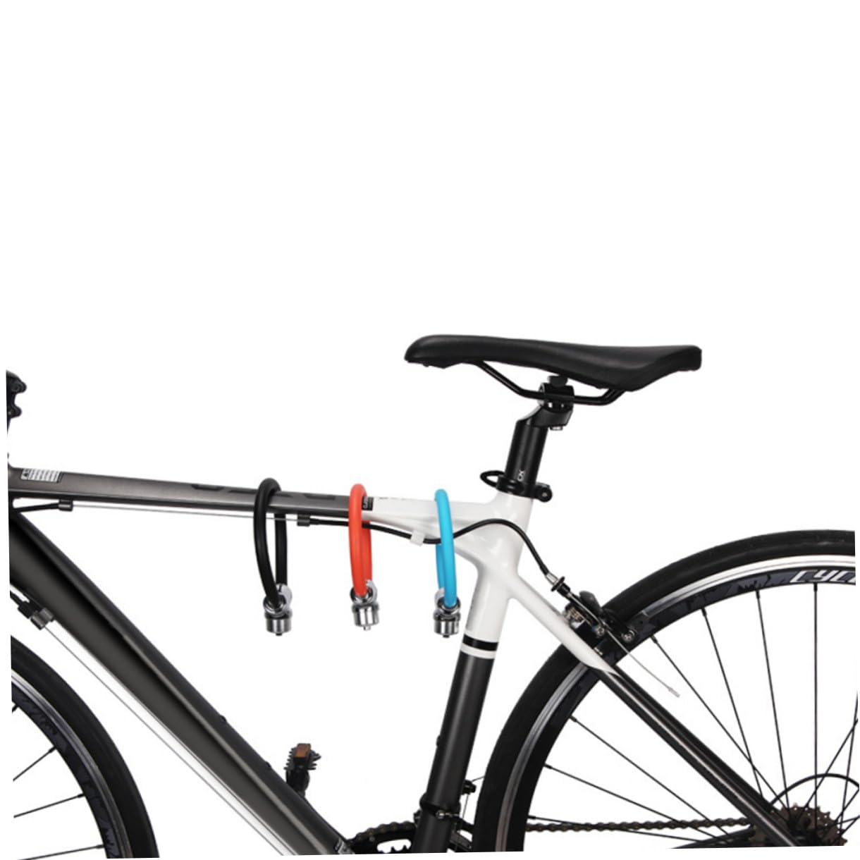 ifundom Lucchetto per Bicicletta a Forma Circolare in Lega di Alluminio e Pvc, Blocca Bici Robusto per Uso Esterno, Facile da Chiudere