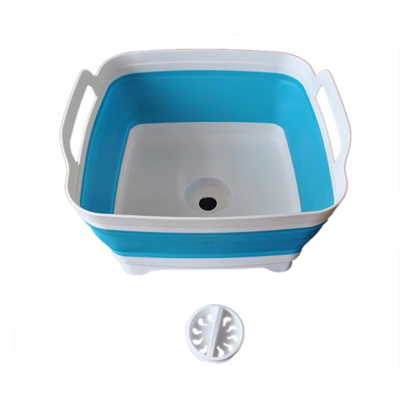 Washing Up Bowl 9L Collapsible Dish Basin Kitchen Dishpan For Washing Dishes Foldable Space-Saving Camping Sink for Kitchen(Blue)