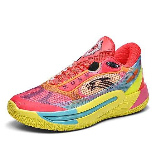 Image of Men's High-Top Basketball Shoes Anti-Slip and Wear-Resistant Soles Running Shoes Graffiti Design Fashionable Sports Shoes
