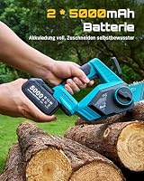 SEESII 12 Zoll Akku Kettensäge mit 2×5.0Ah Akku & Ladegerät, Brushless Elektrisch Kettensäge mit Automatischem Öler & Werkzeugloser Kettenspannung, Holzsäge Elektrisch für Gartenarbeit, Baumpflege – Ansicht 7