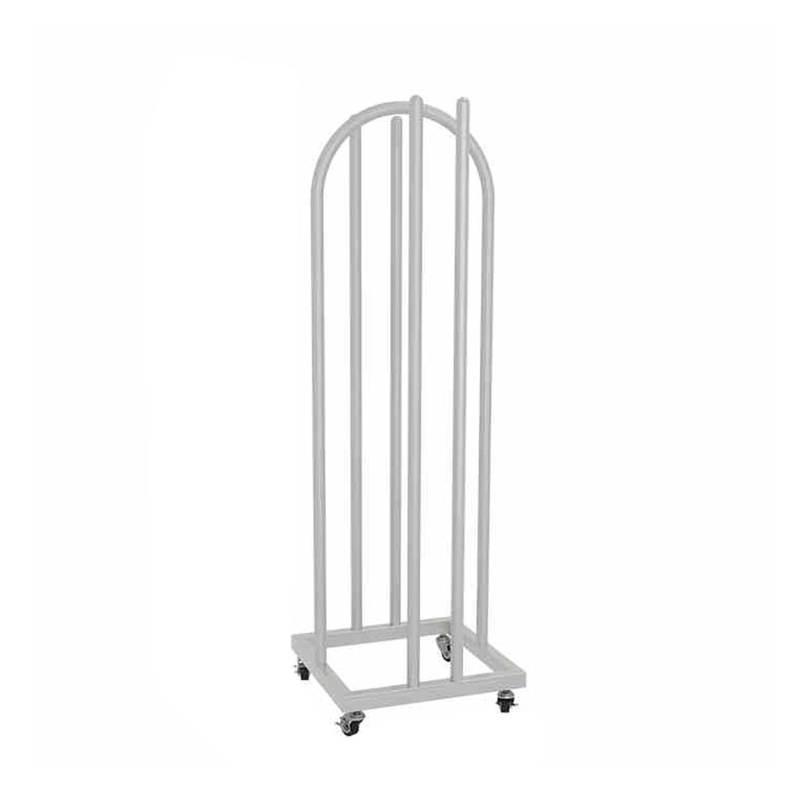 BHGFYXBS Hanger Holder Stacker With Swivel Caster, Laundry Room Storage Organizer For Closet, Shop, Retail Store,Silver-130x30x35cm