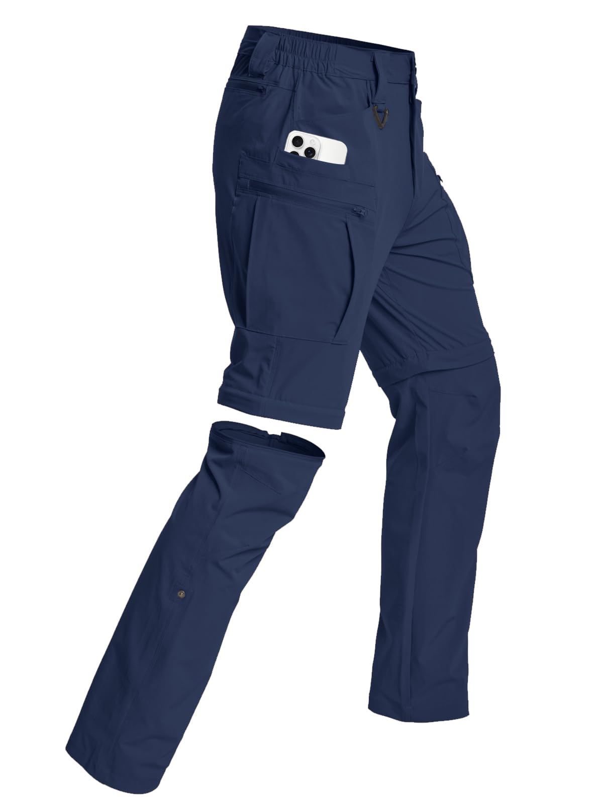 NAVEKULL Men's Convertible Hiking Pants Lightweight Quick Dry Zip Off Outdoor Fishing Tactical Cargo Pants with Roll-Up Legs