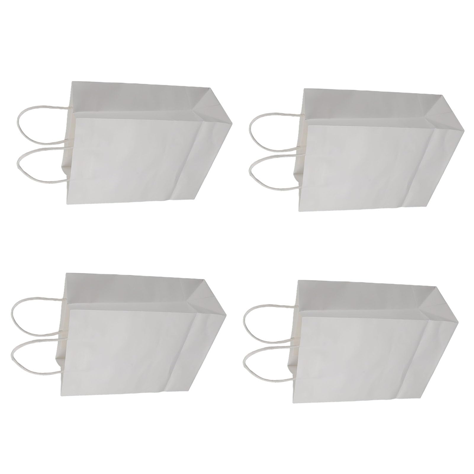 50 Stück Geschenktüten aus Kraftpapier, vielseitige Einkaufstasche aus Kraftpapier mit robustem Griff, große Kapazität, braune Papier-Einkaufstasche für Hochzeits- und (M-Größe: ca.21 x 11 x 27 cm /