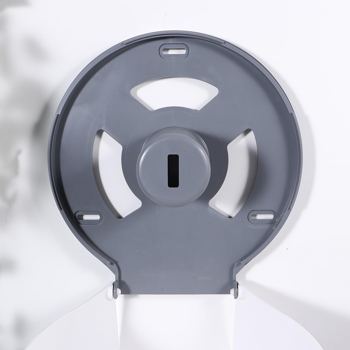 Dispenser Igienica Muro Bianco in Rotondo Carta Abs | Finestra Livello Carta, Dotato di Chiave, per Casa e Toilette, Stile Rotondo, Accessorio da Parete