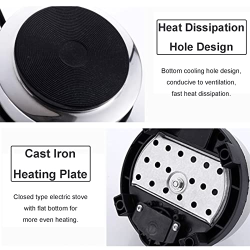 Mini Stove,Portable 500W Electric Mini Stove Hot Plate Multifunction Home Heater (US Plug 110V), suitable for the soup and the porridge,hot pot - Image 6
