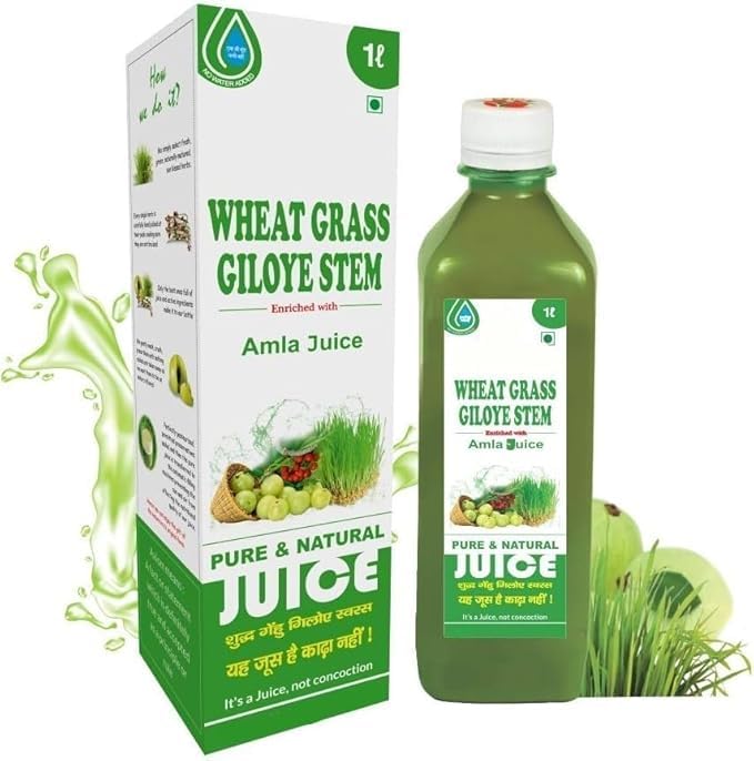 AM Wheat Grass & Giloye Stem Swaras Herbal Juice (1 LTR)