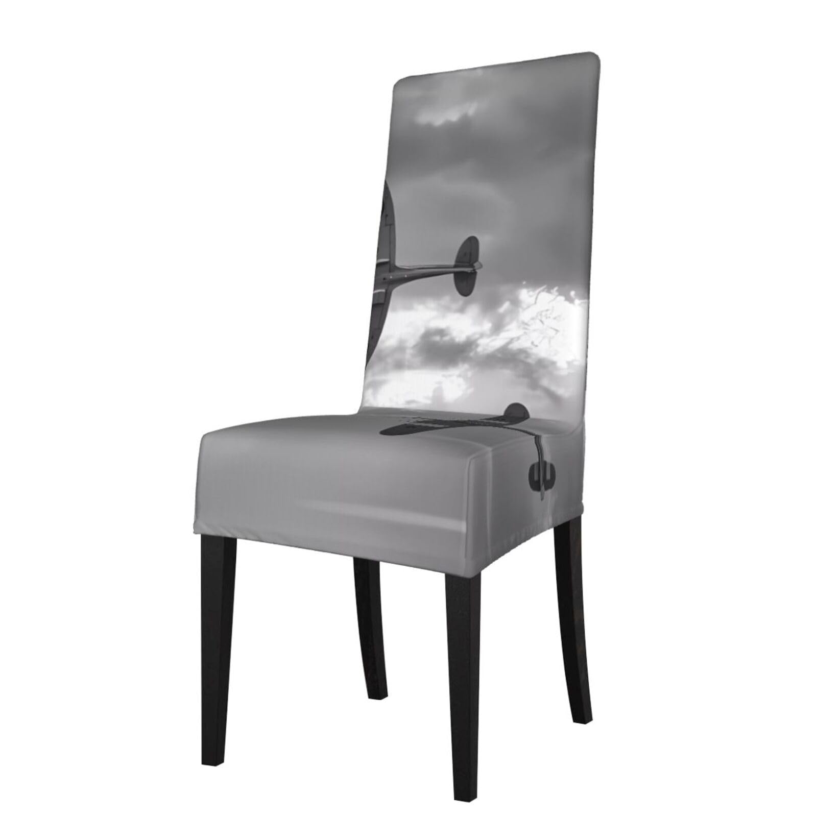 HJFCZH World War 2 Aircraft Airplane Prints Protection Cover for Dining Chair - Stretchable Chair Throw Covers for Dining Room, Hotel Event Party