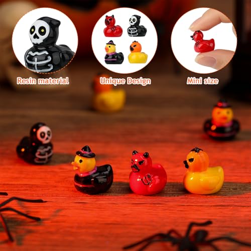GGSTDDUP 40 Pcs Halloween Mini Resin Ducks, Tiny Halloween Ducks - image 3