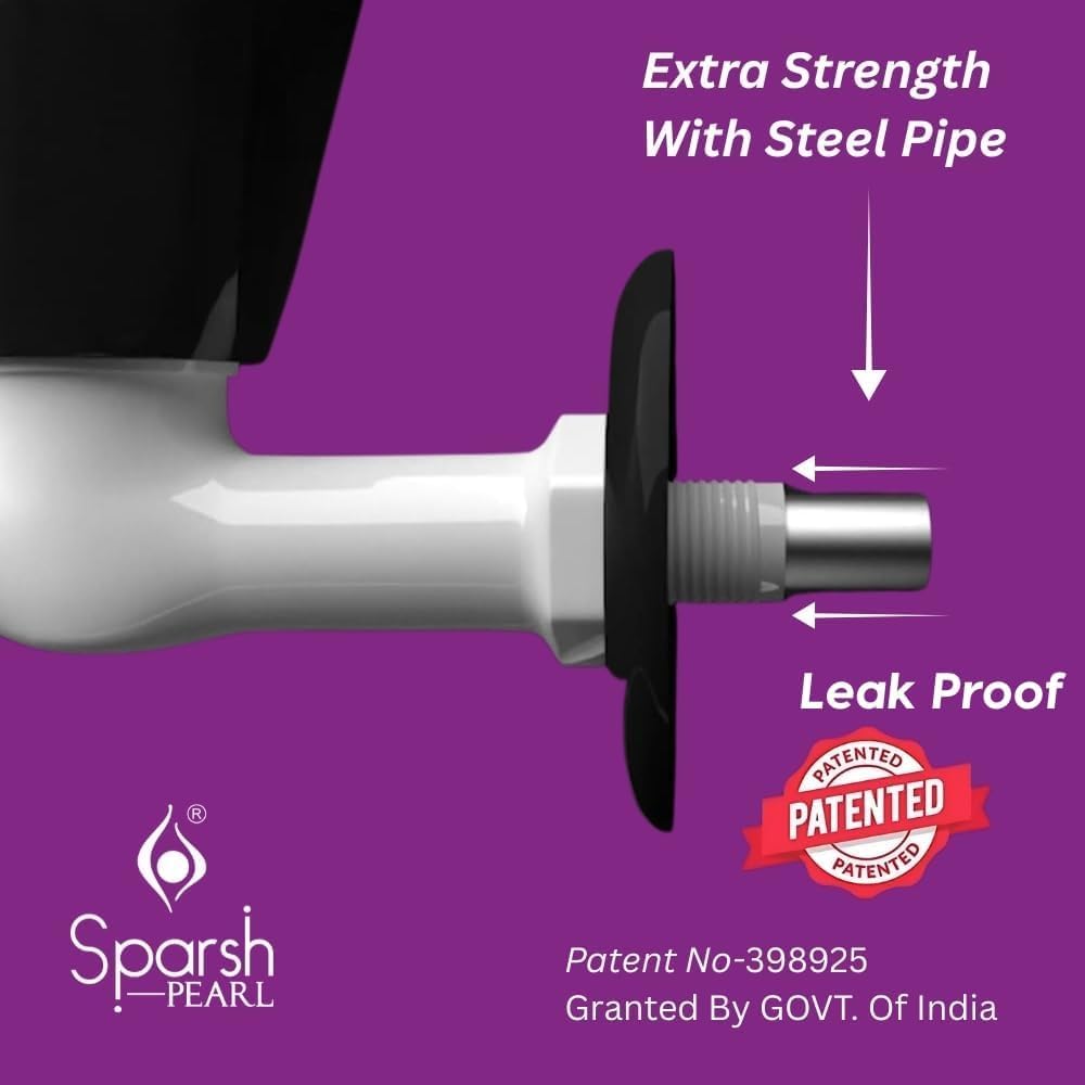 Sparsh Pearl 2 in 1 Bib Tap with Flange for Bathroom/Kitchen/Outdoor PTMT Tap ((Superb Plus Series)