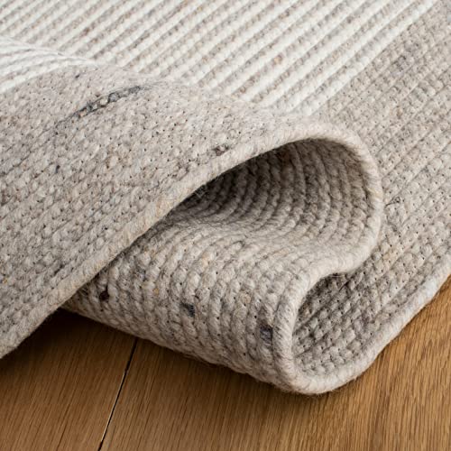 Tapete redondo beige/ivory tejido a mano de Safavieh miniatura 5
