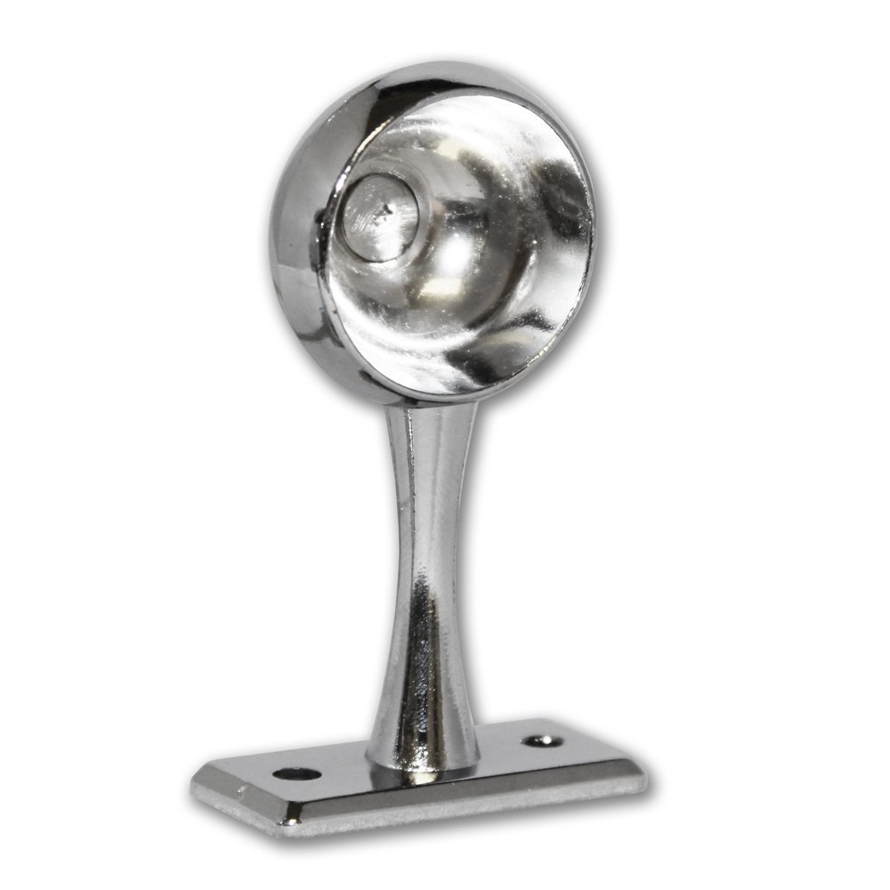 Chrome Rail End Support Socket - 25mm (Pack of 2)