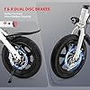 PEXMOR Electric Bike for Adults, 350W Motor (Peak 500W) Ebike 36V 6AH Battery, 14" Folding Commuter City Electric Bicycle for Adults/Teens, Complies to UL2849 #3