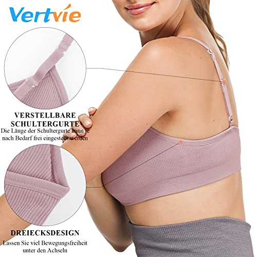 Basic Damen Sport BHs im 2/3/4er Set von Vertvie