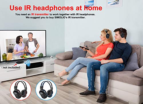 Simolio 4 Pack Of Dvd Wireless Headphones, In Car Kids Wireless Headphones For Universal Car Entertainment System, Automotive Ir Wireless Headphones, Note Will Not Work On 2017+ Gm's Or Pacifica #TOP6