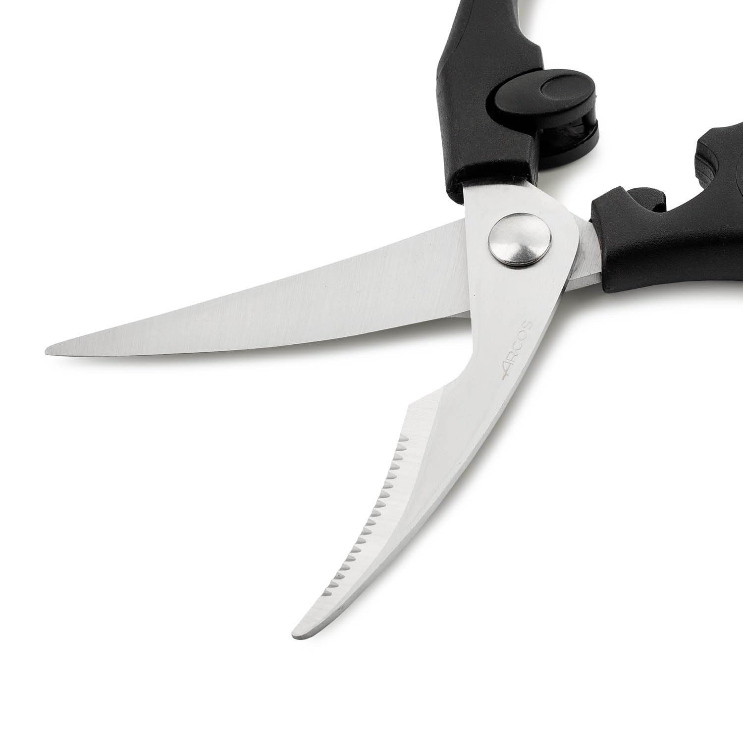 Arcos Series Ecopro - Cesoie per pollame - Lama in Acciaio Inox 240 mm - Manico in Polipropilene + Elastomero Colore Nero