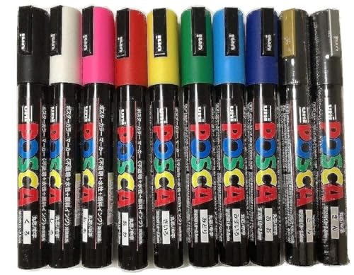 posca Colouring PC-5M Lot de 10 marqueurs