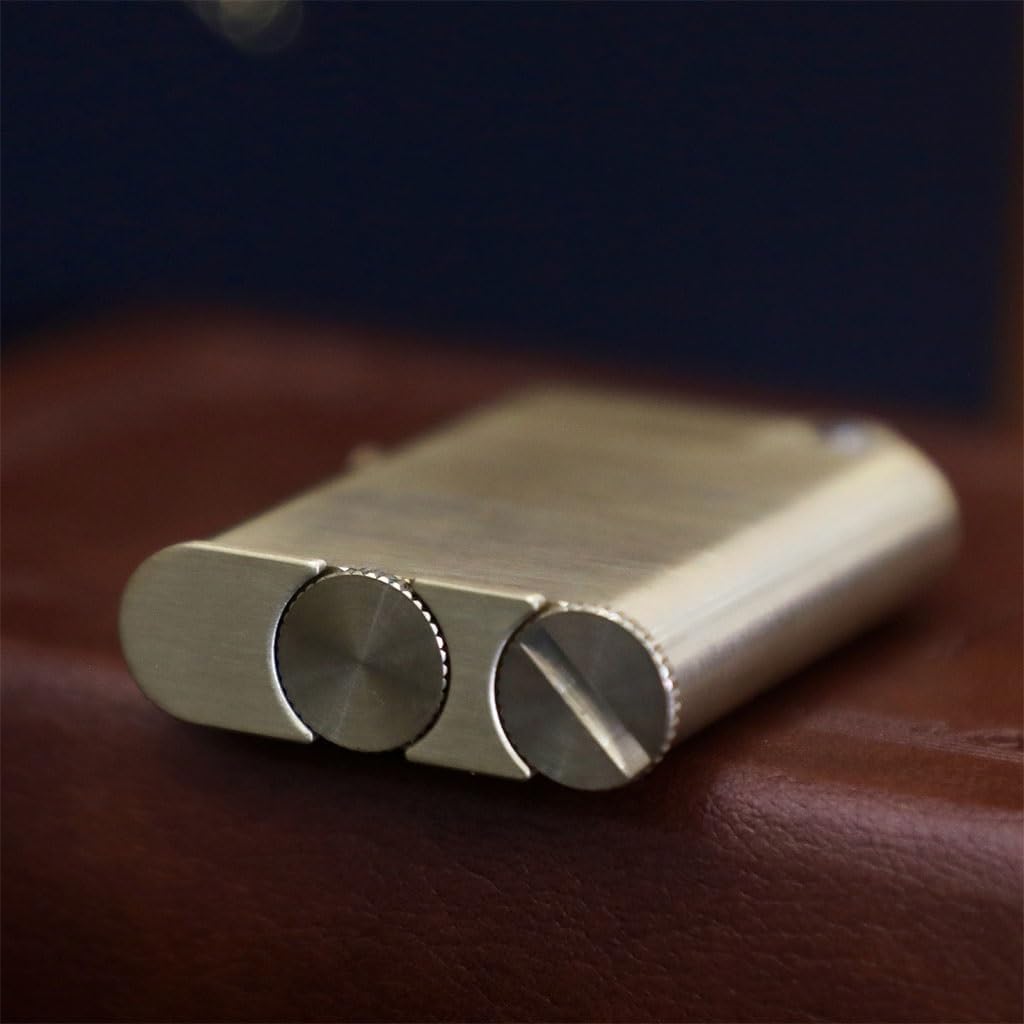 Special-Shaped Kerosene Copper Lighter, Classic Old-Fashioned Antique Retro Lighter, Mechanical Semi-Automatic Ejection Grinding Wheel Ignition