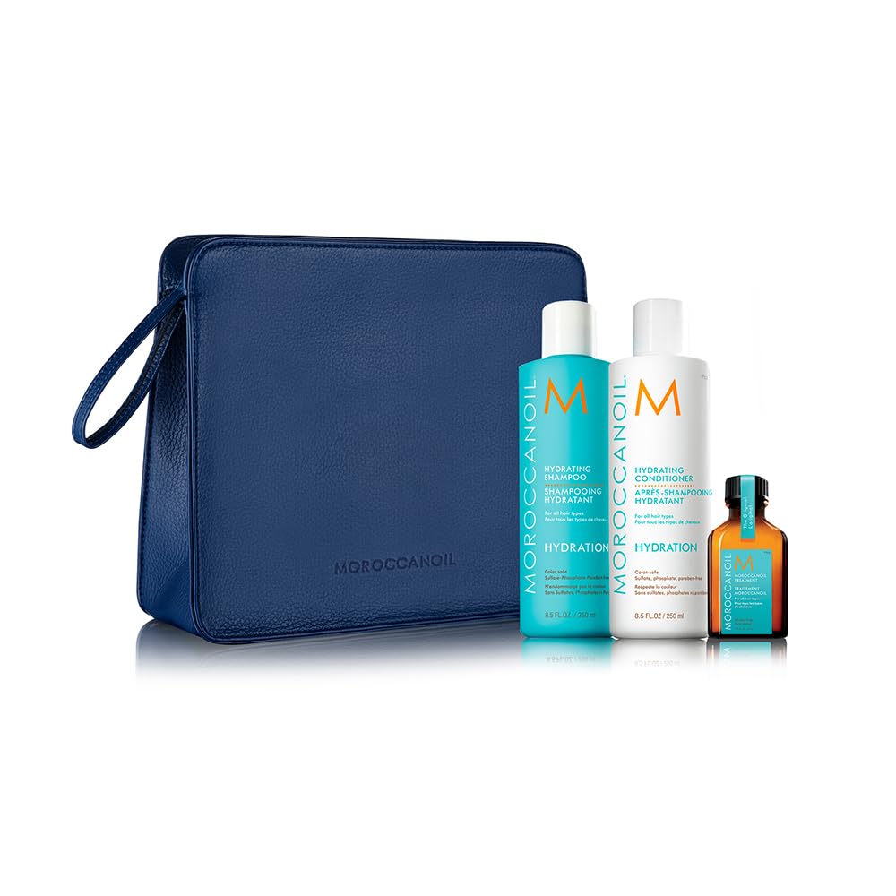 Moroccanoil Hydration Gifting Set (Moroccanoil Hydrating Shampoo 250ml & Conditioner 250ml & get Free Moroccanoil Treatment Oil 25ml)