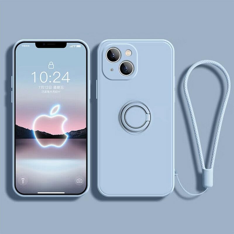Coque en silicone premium iPhone 17 Pro bleu sierra rigide haute protection
