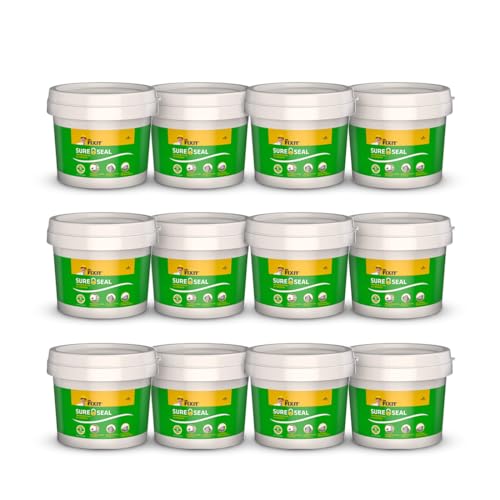 Image of DR. FIXIT Sure Seal 1 Kg, DIY Waterproofing for Mild Dampness | Internal & External Wall Quick Patch Repair, Roof Patch Repair pack of 12