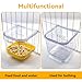 PINVNBY 2 in 1 Bird Bath for Cage,No Mess Parrot Bath Feeder with Hooks Hanging Parakeet Caged Bathing Tubs Multifunction Cube Budgie Shower Box for Canary Cockatiel Lovebird