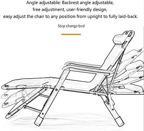 Chaise longue zero gravity inclinable avec structure pliante de terrasse - 6