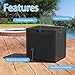 EasyUp 31 Gallon Resin Deck Box Waterproof, UV Resistant Outdoor Storage Box for Delivery, Patio, Garden,and Porch,Rattan Black