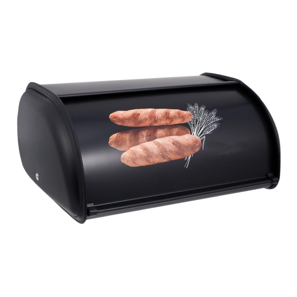 Metall Brotkasten mit Deckel Platzsparende und Leicht zu Reinigende Brotdose für Zuhause und Büro Kompakte Aufbewahrungsbox für Brot und Gebäck