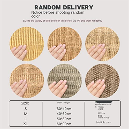 Jinbaihe Arranhador de gato tapete de sisal placa de gato arranhão adequado para afiar unhas raspado