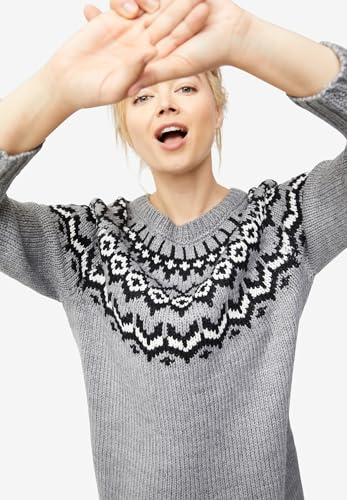 ellos Plus Size Fair Isle Sweater Tunic3