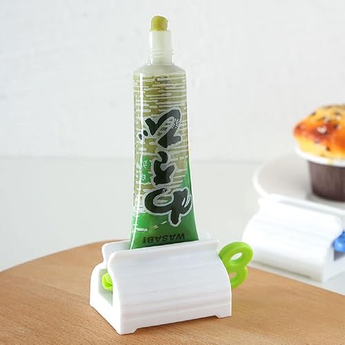 Miniatura 6 de Exprimidor de tubo de pasta de dientes, exprimidor manual de pasta de dientes con rodillo, soporte multiusos para pasta de dientes, dispensador de