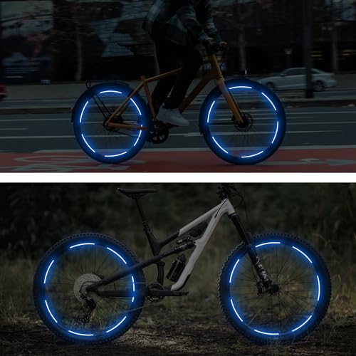 image for TOMALL 40pcs Reflective Wheel Rim Stripe Decals for Bicycle, Car, Cycl